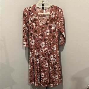 Floral and Flare V-Neck Dress